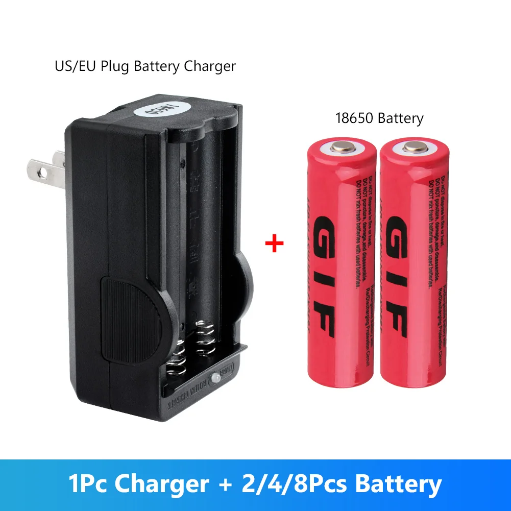 8 шт. 18650 батарея 3 7 v 9800mAh литий ионная аккумуляторная литиевая ионный фонарь с