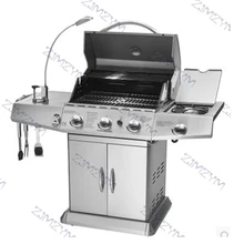  Natural gas stainless steel barbecue stove household commercial smokeless barbecue stove mobile convenient barbecue stove 