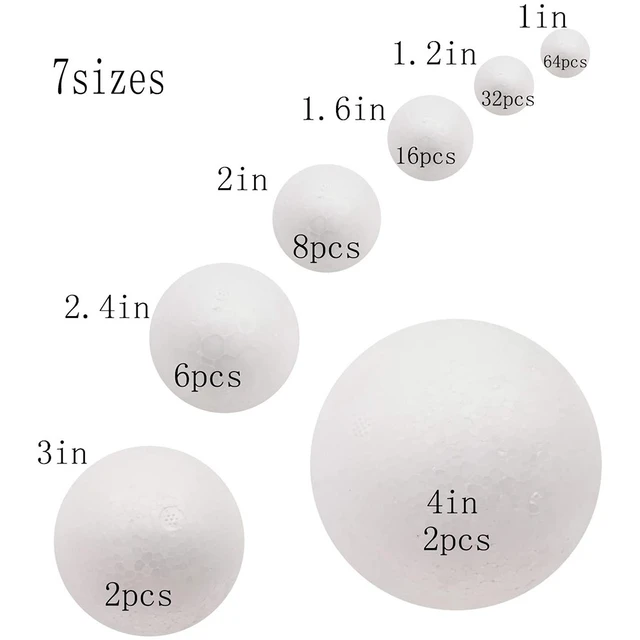 Diy Polystyrene Styrofoam Foam Ball  Polystyrene White Foam Balls - 130  Craft Foam - Aliexpress