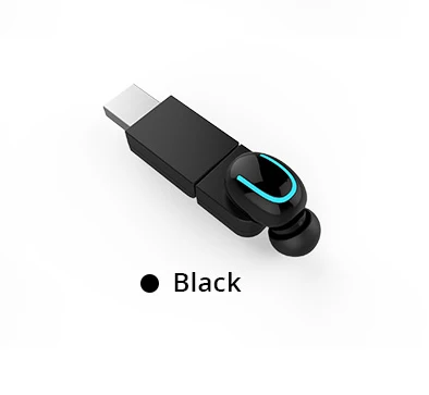 HBQ-Q13 TWS гарнитура Мини Bluetooth маленькие невидимые беспроводные наушники Автомобильная гарнитура с микрофоном USB зарядка для смартфонов - Цвет: Черный