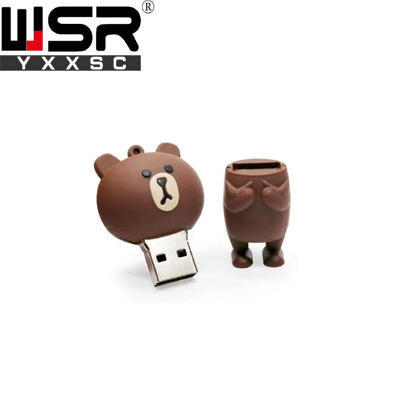 Мультфильм Rilakkuma угрюмый медведь usb2.0 флеш-накопитель 32 Гб 64 Гб 128 ГБ высокоскоростной водонепроницаемый флеш-накопитель 4 ГБ 8 ГБ 16 ГБ лучший компьютерный подарок