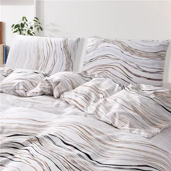 

25 Printed Duvet Cover Set with Pillowcase Gold Blue Bedding Sets 3 pcs Twin Queen King Bed Covers Adult Home 80064