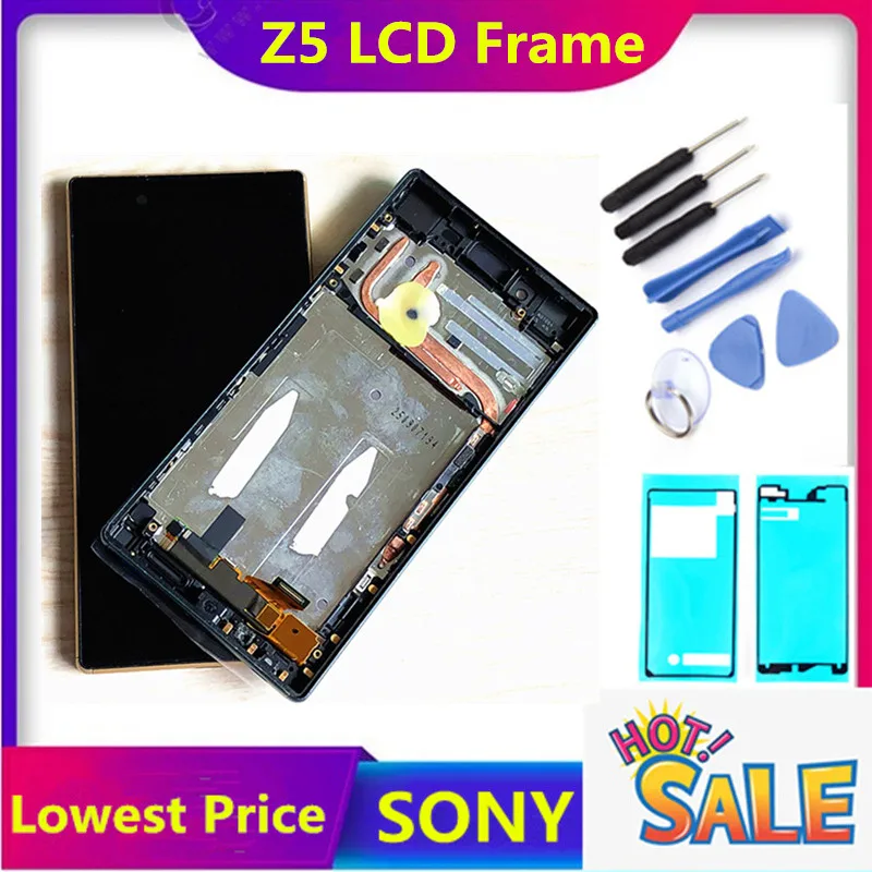 ЖК-дисплей ERILLES для Sony Xperia Z5 E6633 E6683 дигитайзер сенсорного экрана в сборе с рамкой