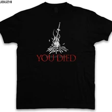 Вы умер DARK SOULS футболка Firelink храм темно геймер-нерд страшные солнце Хлопковые фирменные носки новые футболки sbz1086