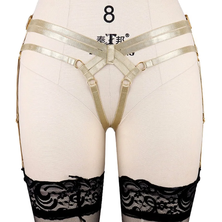 Garter Belts Elastic Plus Size Body Harness Strappy Waist Stockings Harajuku Gothic Fetish Hollow Out Night Clubs Dance Lingerie - Цвет: P0167