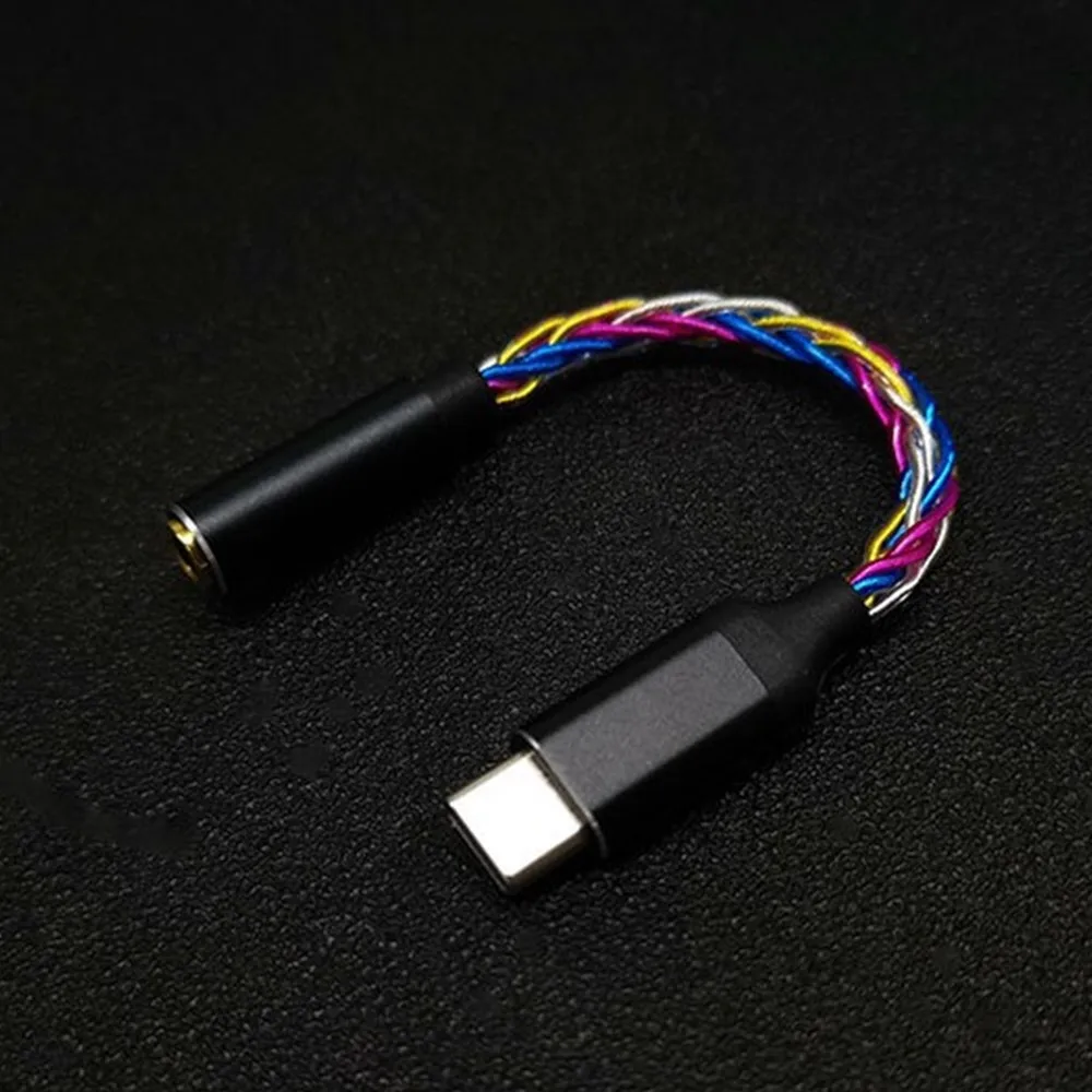 FENGRU Diy 7N 8 Share 200 ядер Тип C до 3,5 мм усилитель для наушников адаптер Sonata DAC кабель для Android телефон ПК MAC