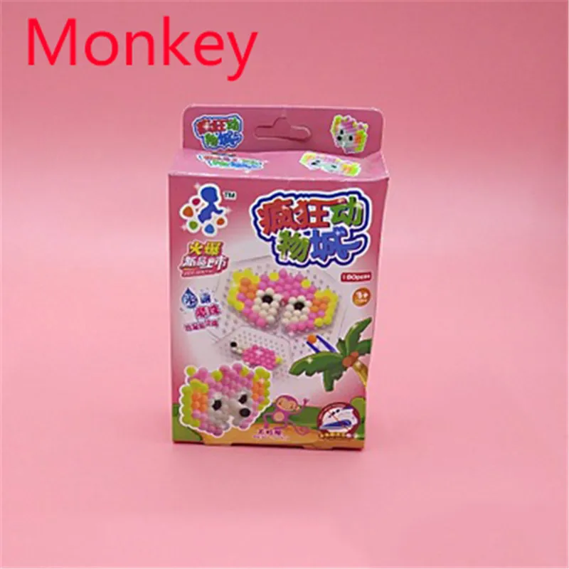 Monkey Beads Set 6 цветов, 600 шт, водные бусины, спрей, животные, магические шарики, набор, шарики, шарики, головоломка, игра, забавная, сделай сам, 3D головоломка, развивающие игрушки для детей - Цвет: Monkey Beads Set
