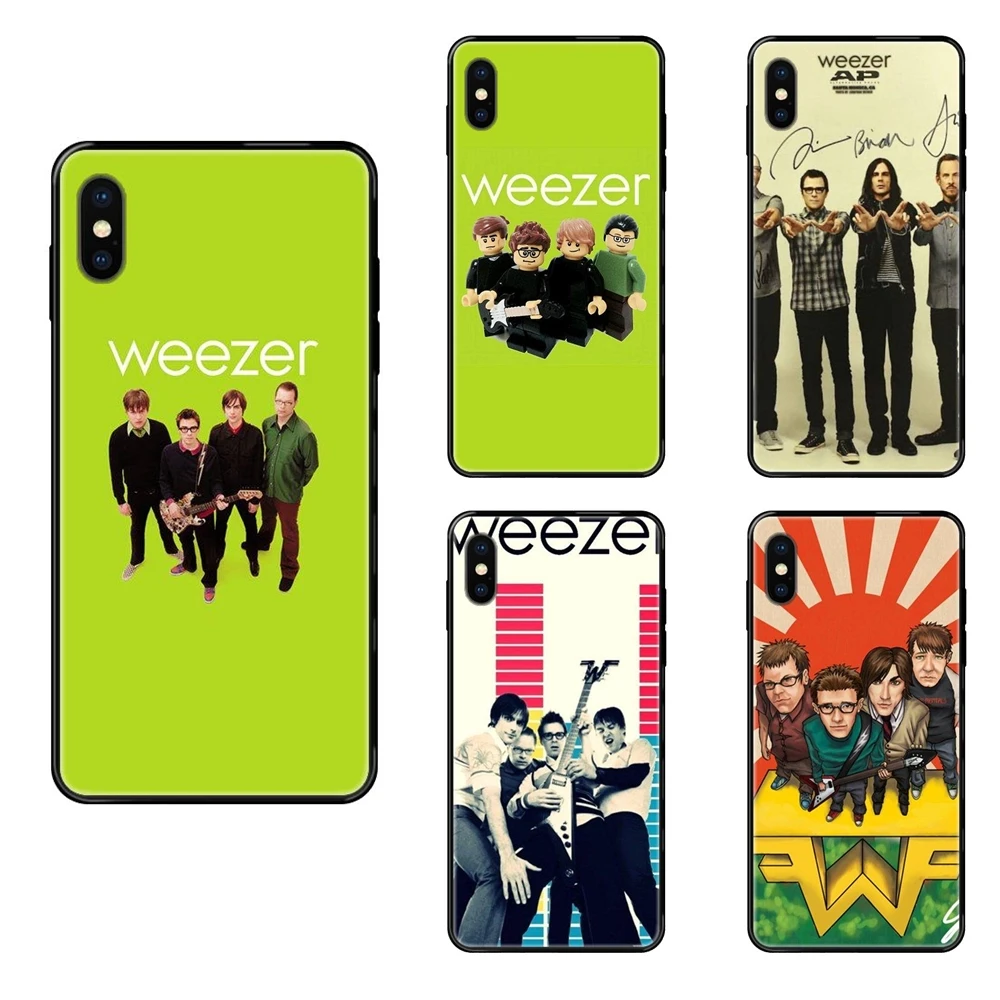 Free Weezer For Galaxy S5 S6 S7 S8 S9 S10 S10e S20 edge Lite Plus Ultra Black Soft TPU Protective Cover Case | Мобильные телефоны и