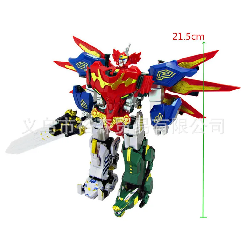 Мифические создания Jingang 4-Fit игрушка 7,5 дюймов мифические создания Jingang пять Fit деформация робот дракон белый тигр Jingang