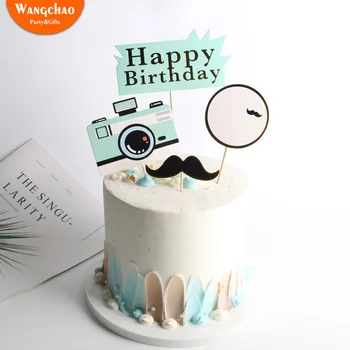 

Camera Happy Birthday Cake Decoration Camera Theme Cake Topper Adult Kids Boy Girl Sweet 16 Birthday Party Supplies