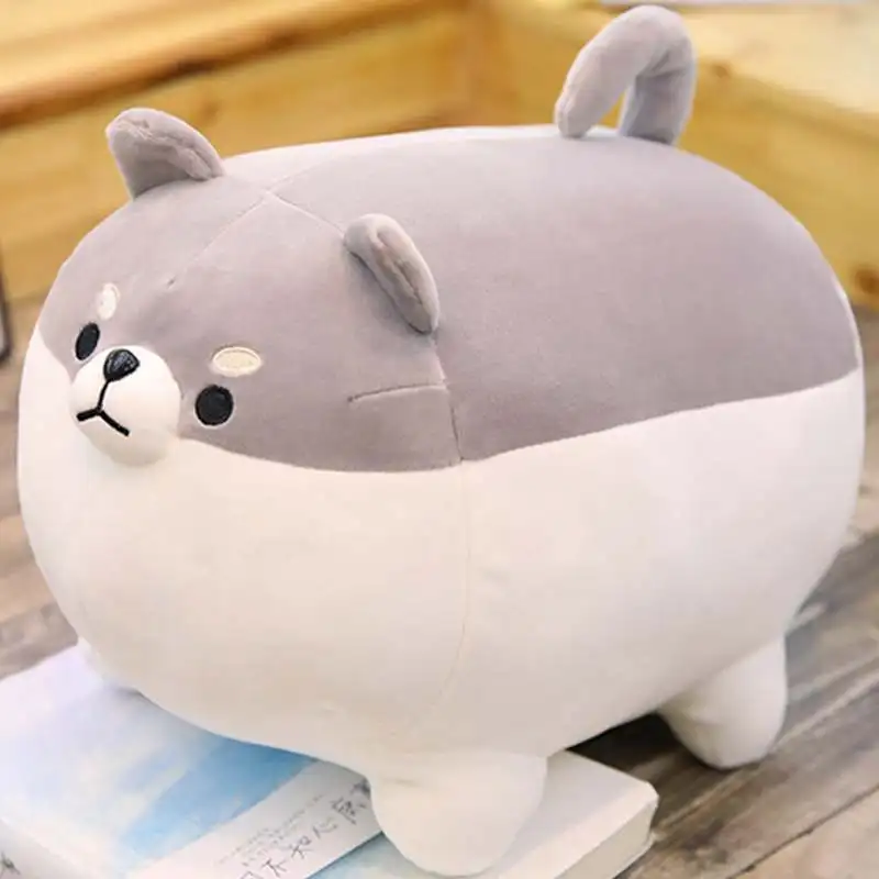 40/50 см Мультфильм Косплей Shiba «Лисья Секретная служба»(Inu собака плюшевая игрушка, набитое Мягкое Животное корги чай подушка для дня рождения, Рождества, подарок для детей на День святого Валентина Подарки - Цвет: Grey Dog