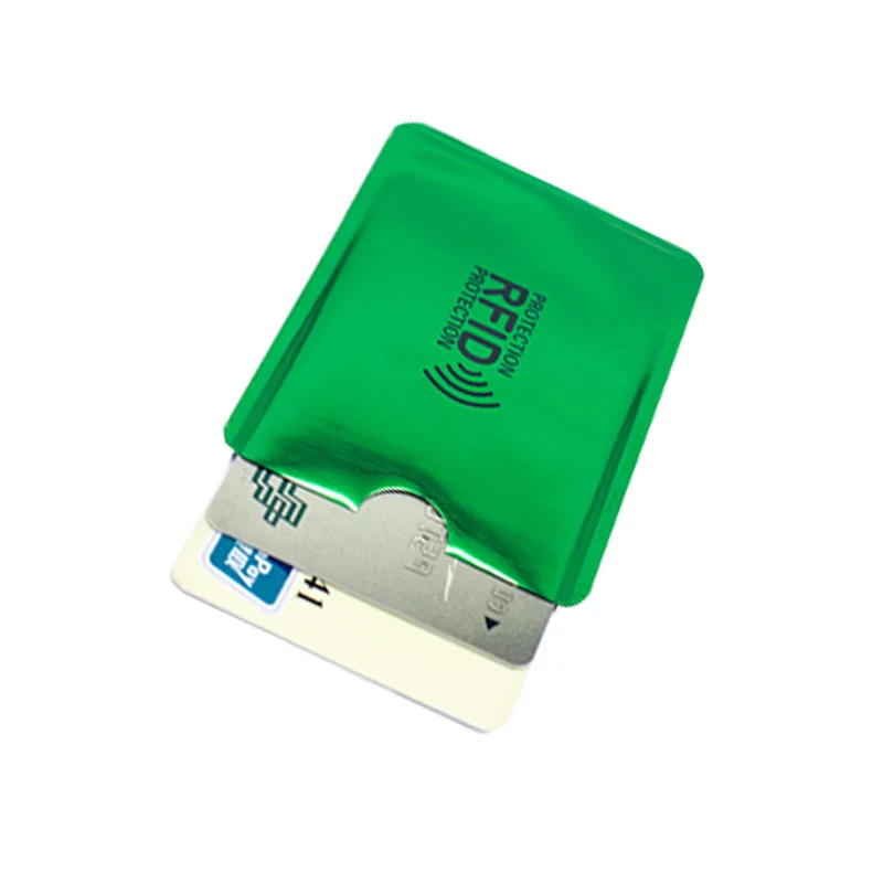100 шт. алюминиевый Анти Rfid кошелек блокирующий считыватель Блокировка банк держатель карты Id Чехол для банковских карт металлический кредитный NFC держатель 6,3*9,1 см