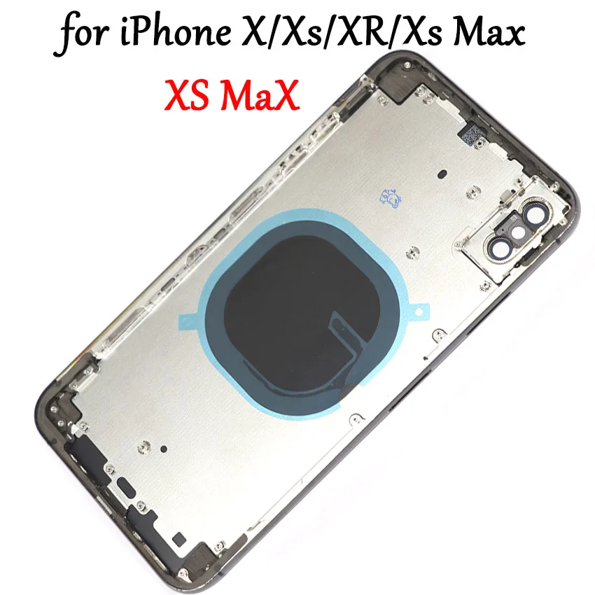 Чехол с полным корпусом для iPhone X XS Max XR батарея задняя крышка Дверь задняя крышка+ шасси средняя рамка без гибкого кабеля+ sim-карта