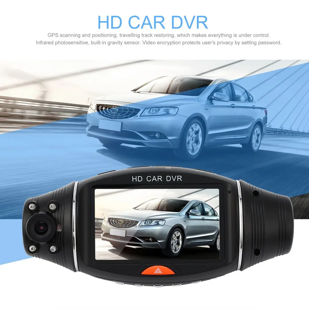 R310 HD для транспорта, с двумя объективами черный ящик Автомобильный видеорегистратор 2,7 дюймов 140 градусов передний 120 градусов встроенный g-сенсор микрофон динамик