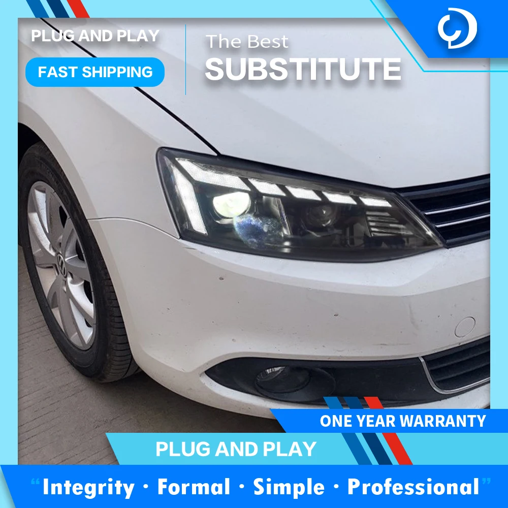 Автомобильные фары для VW Jetta MK6 тип Audi светодиодный 2011-2018 DRL сигнальный проектор