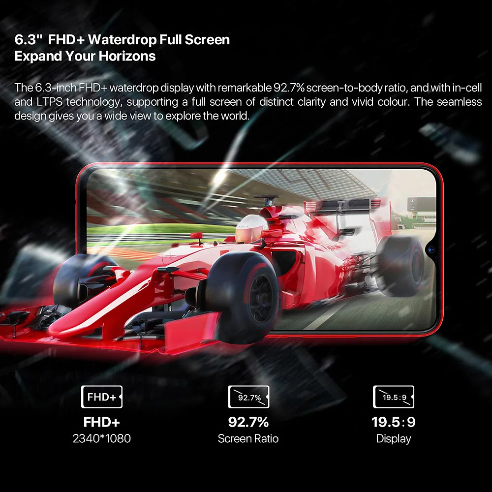 UMIDIGI F1 Android 9,0 128 Гб rom 4 Гб ram 6," FHD Helio P60 5150 мАч большая батарея 18 Вт Быстрая зарядка 16 Мп+ 8 Мп восьмиядерный смартфон