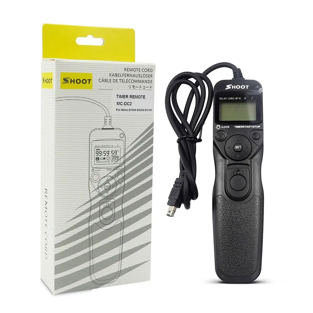 

For SHOOT MC-DC2 Timer Remote Shutter MC/TC For Nikon D3100/ D7000/D7100/ D90/ D600/ D3200/ D5000 Digital SLR Cameras