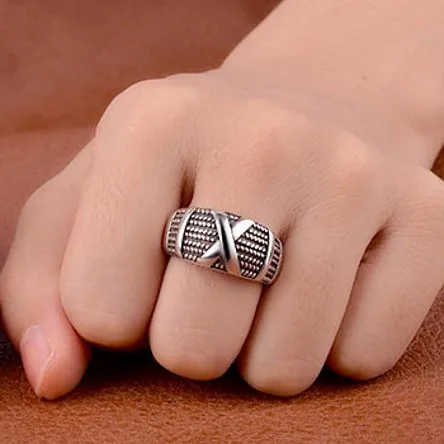 JIANERY Boho 925 пробы серебряные перекрестные кольца для женщин Свадебные панк винтажные кольца для девочек ювелирные изделия винтажный, с серебряным покрытием