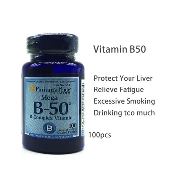 

Mega B-50 B-Complex Vitamin Aid to Assist Digestion and Absorption Help the Liver Detoxify and Relieve Stress in Life