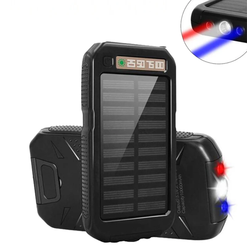 80000mAh Hot Solar Power Bank Waterproof External Battery Portable Outdoor Travel Mobile Phone Charger for Xiaomi Samsung iPhone