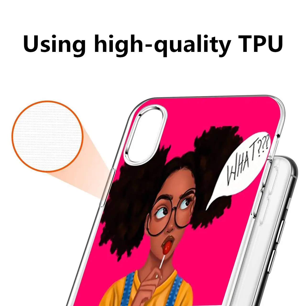 Силиконовый чехол для телефона для iPhone 11por XR XS 7 8 6S 5S, серия African explosion head girl TPU силиконовый чехол для телефона s