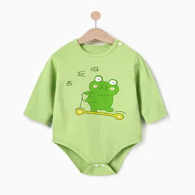 Одежда для малышей, костюмы для новорожденных, детские комбинезоны, хлопковый комбинезон с длинными рукавами и треугольниками, Детская