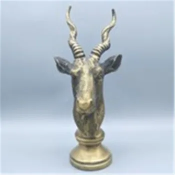 

Zodiac mascot, brass sheep's head ornament, antique pure copper, sheep's head ornament home