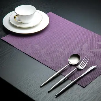 

4/6pieces Kitchen Table Mats Set Heat Protection PVC Table Mat Placemats Anti-slip Table Mats For Dining Table 45*30