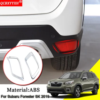 

Car-styling ABS Car Front Fog Light Frame Stickers Sequins Cover Auto Decoration Sticker Accessories For Subaru Forester SK 2019
