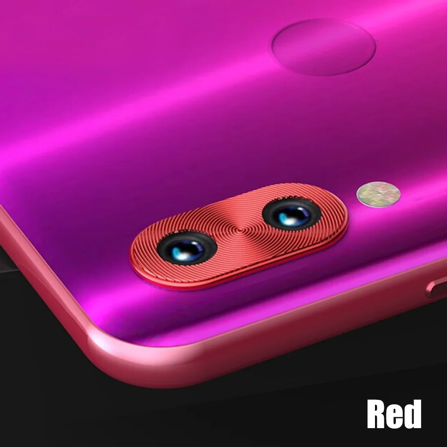 Red Защитное кольцо для объектива камеры Xiaomi mi 9T 8 9 SE A2 A3 CC9 mi x 3 Red mi Note 8 7 K20 Pro защитный чехол для объектива камеры - Цвет: Red