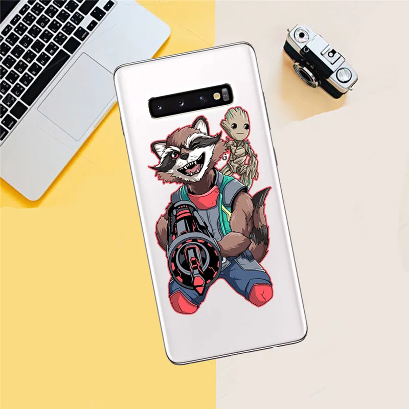 Groot cuteFor samsung Galaxy S6 S7 Edge S8 S9 S10 Plus Lite Note 8 9 10 M10 M20 M30 Plus pro чехол для телефона Etui Funda - Цвет: 1554
