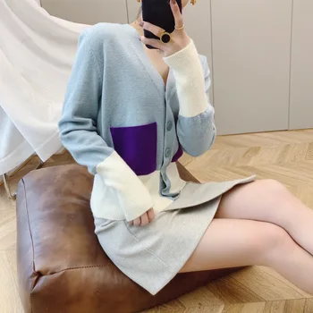 

Women Sweater Women's Long Sleeve V-Neck Knit Cardigan