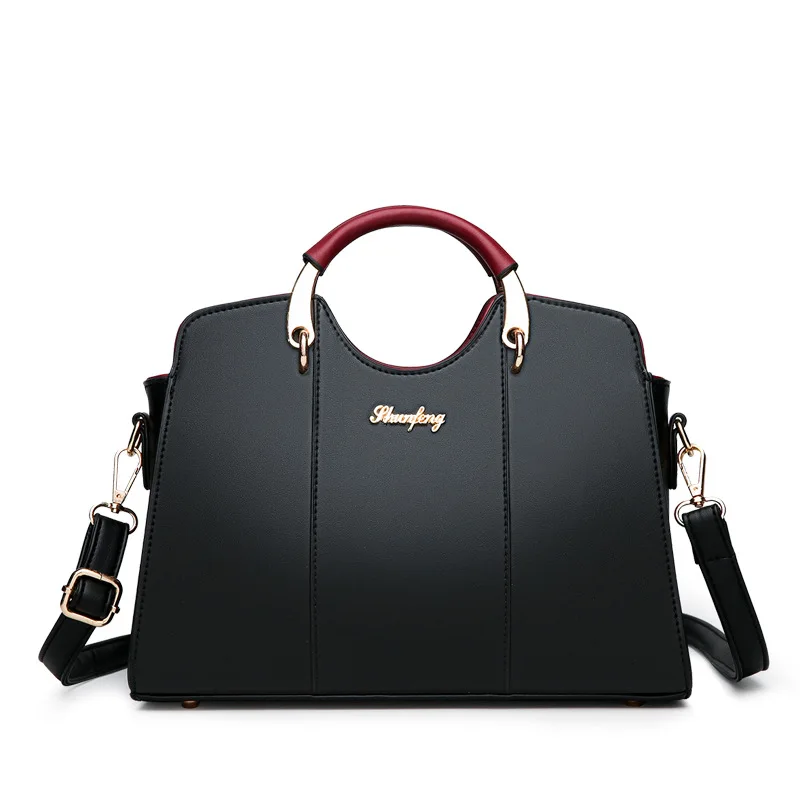 

New Style WOMEN'S Bag Top Grade Boston Bag Fashion Iron Handle Shoulder Oblique Hand Stereo Type Bag