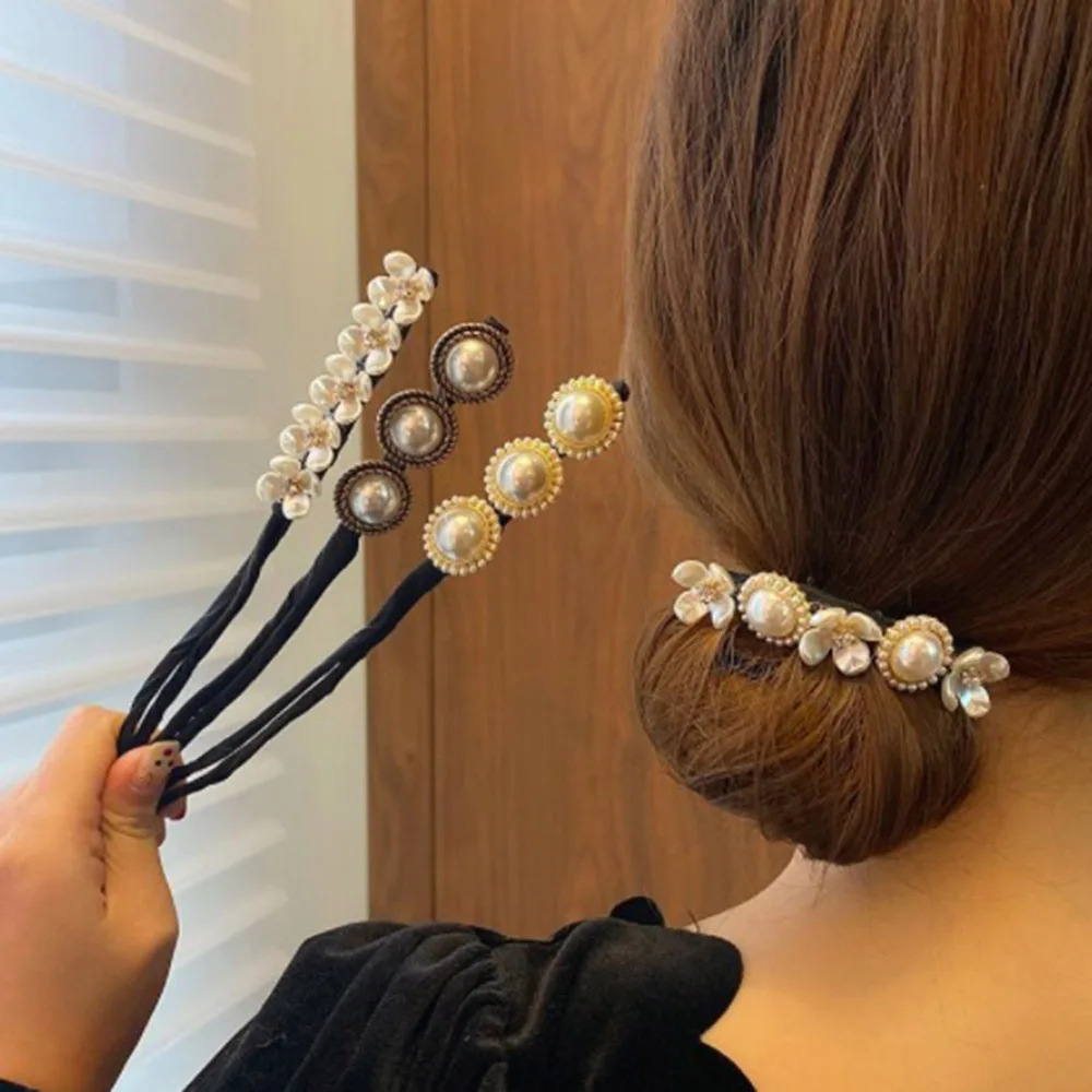 Vintage Shell Pearl Hairpin Bun Hairstyle Hair Stick Women Elegant Hair  Scrunchies Flower Hair Maker Tools Hair Accessories