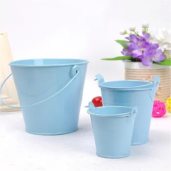 

Mini Flower Bucket Container Succulent Plants Potted Wedding Candy Storage Box Tin Buckets Flowerpot Craft Ornaments Party Gifts