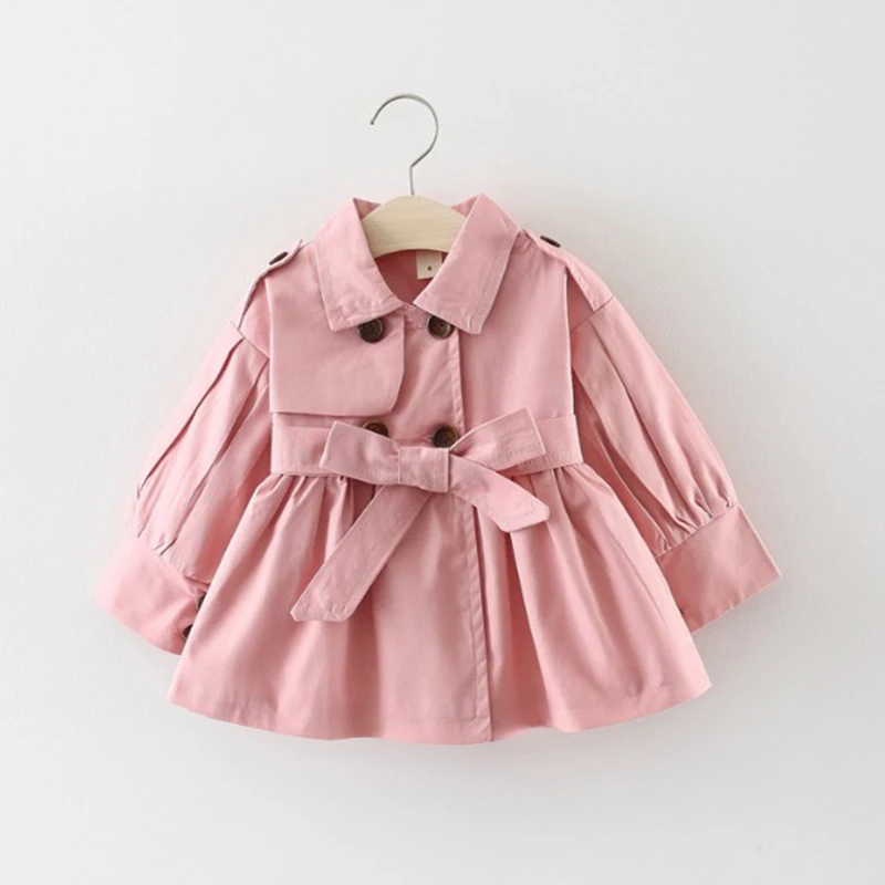 

Autumn Winter Womens Girls Coats Children's Clothing Baby Girl Windbreaker Solid Color Top For 1-6Yrs Old Kids
