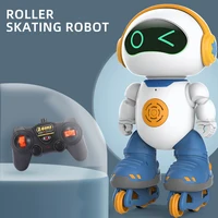 2.4G Radio Remote Control Pulley Robot With LED Lights Sing A Song 360°Rotation Gifts For Children H31cm 2