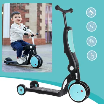 

Children Scooter Skateboard 3 Wheel Infant Shining Scooter-Car Baby-Walker Kids Flashing Push Scooter 5 in 1