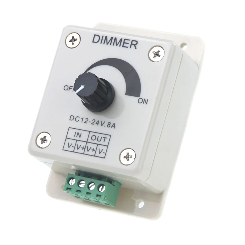 

DC 12V-24V LED Dimmer Controller Adjust Single Color For 5050 3528 LED Strip