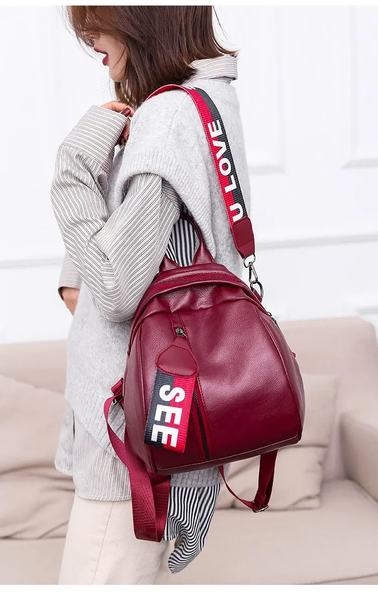 New Style Backpack Shell Ribbon Casual Versatile Hot Selling WOMEN'S Bag Cross Border for Amoy Supply of Goods Wholesale 7009