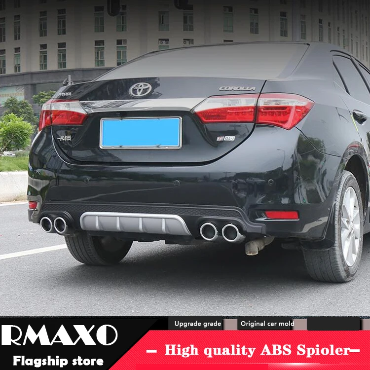 Для TOYOTA COROLLA ABS задний бампер диффузор защитные бамперы для- st COROLLA набор бампер задний спойлер