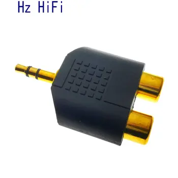 

1PCS 3.5mm AUX male to 2 RCA Female Audio Adapter for Computer Speaker Earphone Headphone Stereo Aux Splitter Connector