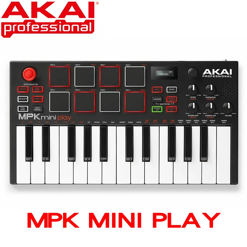 Akai с Мини-Игровой мини-контроллер клавиатура со встроенным динамиком Новый