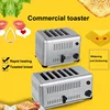 Stainless steel electric toaster household automatic baking bread maker breakfast machine toast sandwich grill oven 4 slice 4