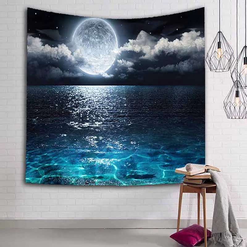 Blue Star Hole Tapestry Wall Hanging Hippie Retro DormRoom Decor Psychedelic Tapestry Sky Hole Universe Wall Tapestry - Color: 2