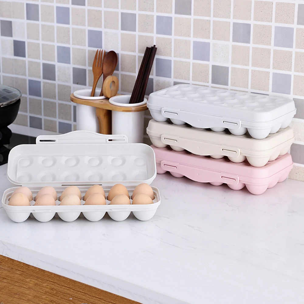 Egg Holder Preservation Storage Box Airtight Case Fridge 12 Eggs Food Container Refrigerator Crisper Egg Tray Home Organization