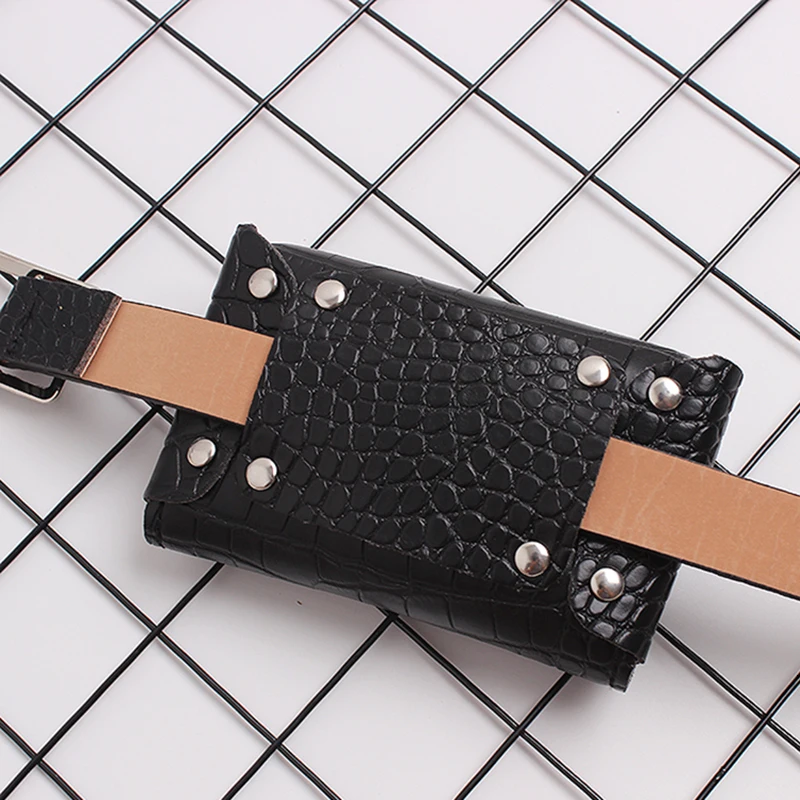 CHICEVER PU Leather Patchwork Metal Women's Belts Tunic With Bag Adornment Adjustable Korean Belt Female Autumn Fashion New