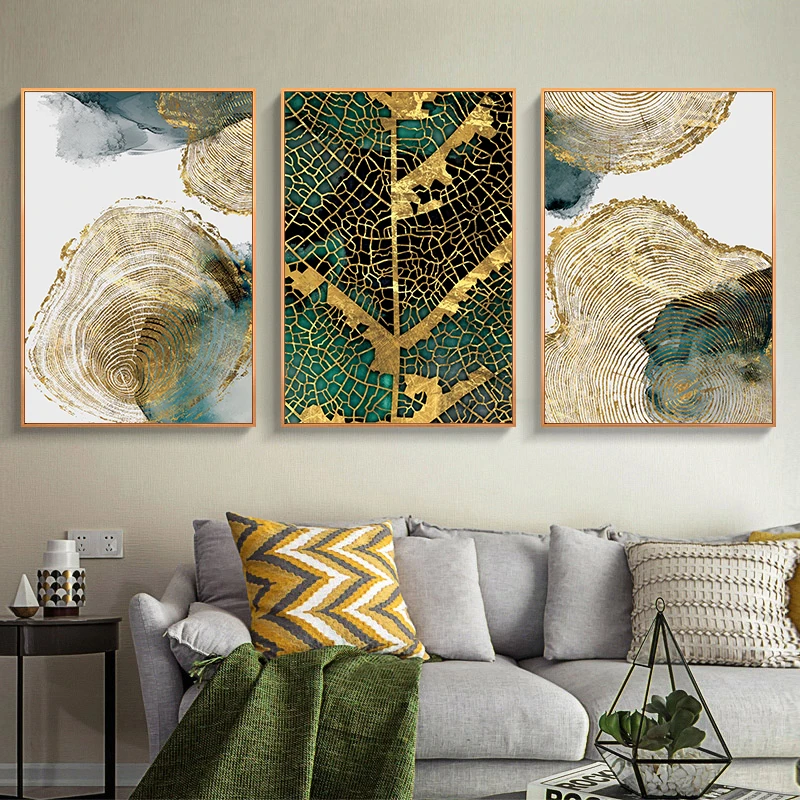 

Nordic Decorative Picture Modern Leaf and Trunk Texture Abstract Canvas Painting Poster Print Wall Art for Living Room Decor