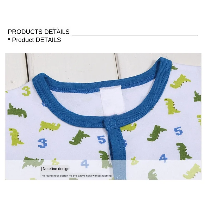 3 шт. Детские хлопковые пижамы с длинным рукавом|Ползунки для малышей| |