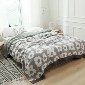

Muslin Cotton Blanket Bed Sheet Summer/Spring Home Bed Comforter Women Shawls Furniture Covering